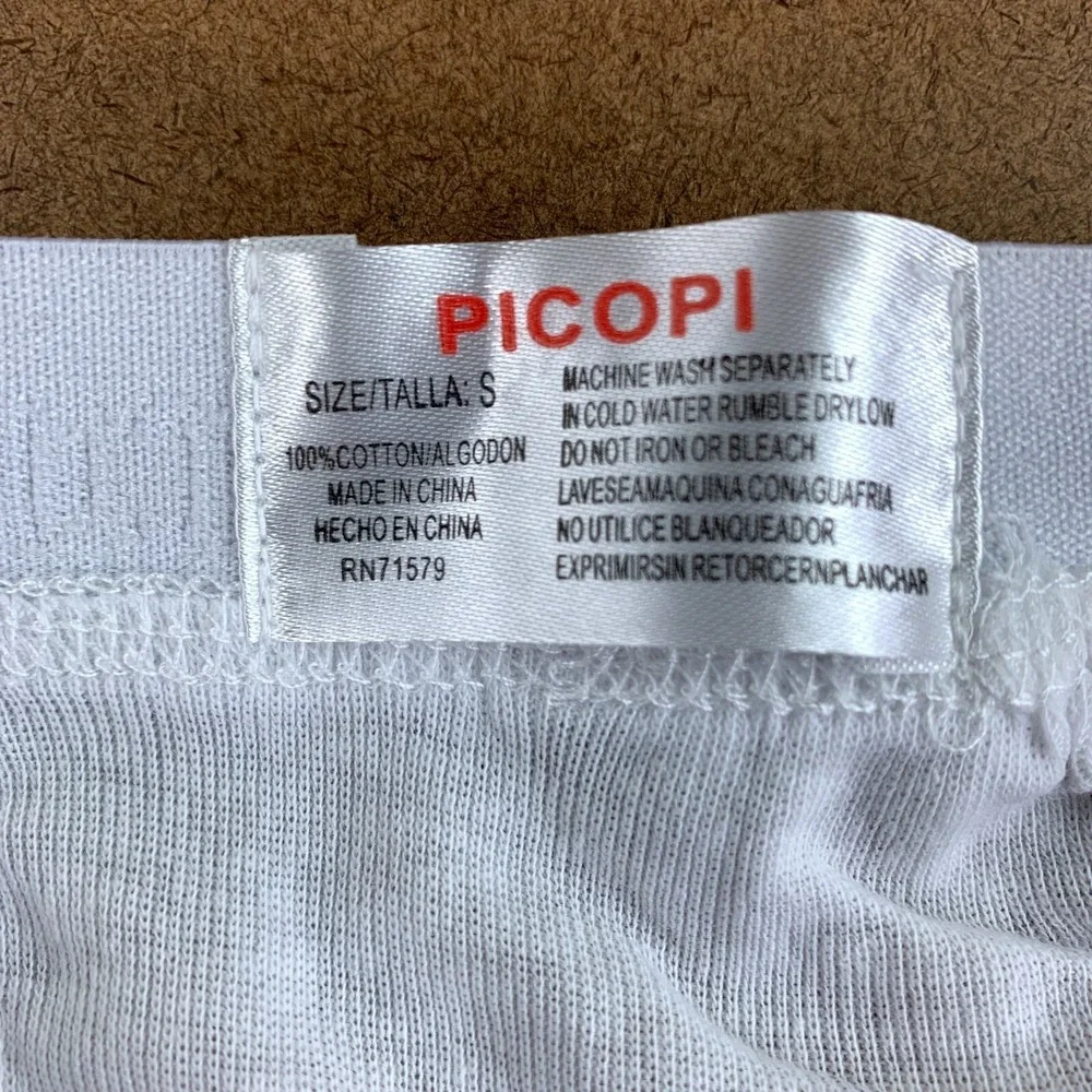 Picopi Mens Size Small 28-30 White Boxer Briefs